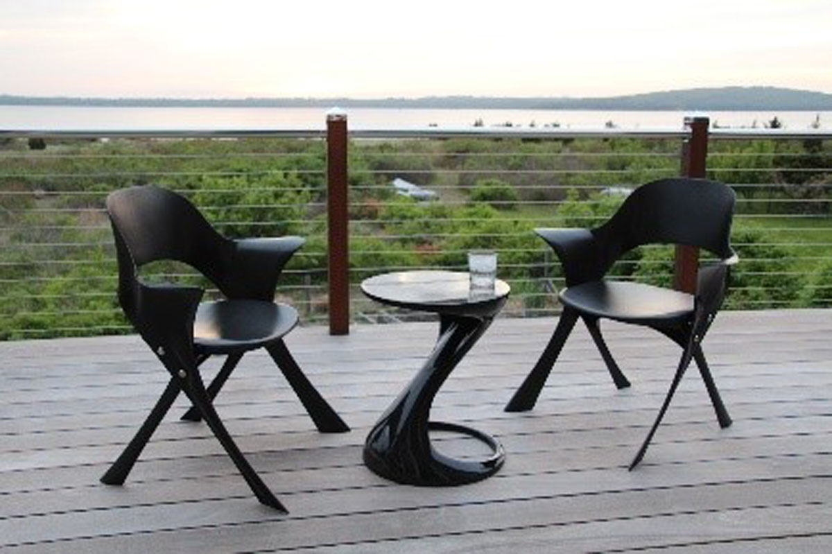 Carbon Fiber Folding deck chairs Black Flamingo Chair - Clear Carbon ...