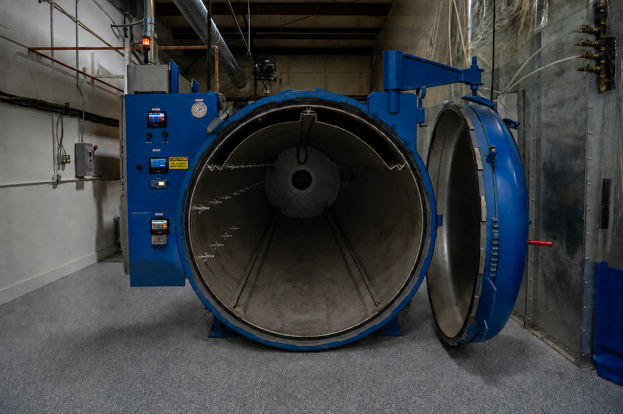 Autoclave 004 clear carbon and components US contract carbon fiber manufacuturer
